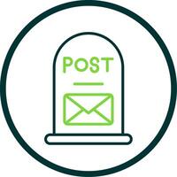 Post It Line Circle Icon Design vector