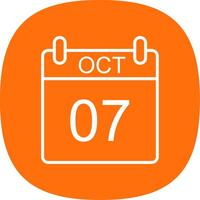 October Line Curve Icon Design vector