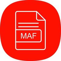 MAF File Format Line Curve Icon Design vector