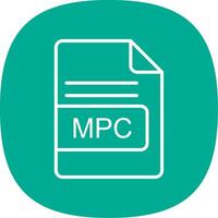 MPC File Format Line Curve Icon Design vector