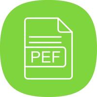 PEF File Format Line Curve Icon Design vector