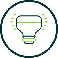 Light Bulb Line Circle Icon Design vector