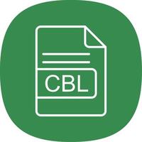 cbl archivo formato línea curva icono diseño vector