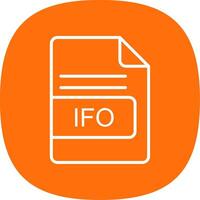 IFO File Format Line Curve Icon Design vector