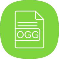 OGG File Format Line Curve Icon Design vector