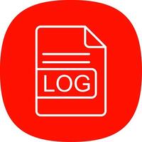 LOG File Format Line Curve Icon Design vector