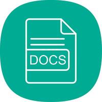 DOCS File Format Line Curve Icon Design vector