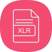 XLR File Format Line Curve Icon Design vector