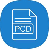 PCD File Format Line Curve Icon Design vector