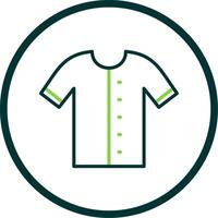 camisa línea circulo icono diseño vector