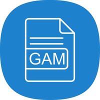 GAM File Format Line Curve Icon Design vector