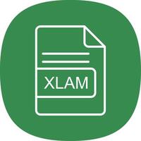 XLAM File Format Line Curve Icon Design vector