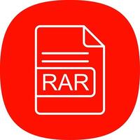RAR File Format Line Curve Icon Design vector