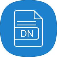 DN File Format Line Curve Icon Design vector