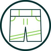 Shorts Line Circle Icon Design vector