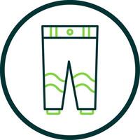 pantalones línea circulo icono diseño vector
