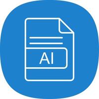 AI File Format Line Curve Icon Design vector