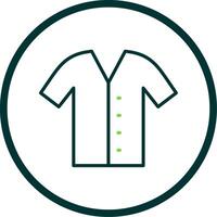 Shirt Line Circle Icon Design vector