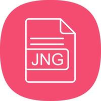 jng archivo formato línea curva icono diseño vector