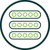 Led Light Line Circle Icon Design vector