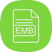 EMB File Format Line Curve Icon Design vector