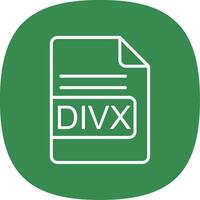 DIVX File Format Line Curve Icon Design vector