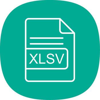XLSV File Format Line Curve Icon Design vector