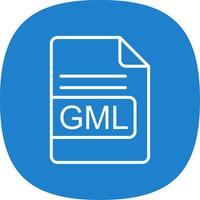 GML File Format Line Curve Icon Design vector