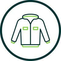 Jacket Line Circle Icon Design vector