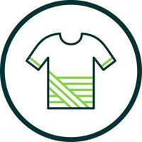 Shirt Line Circle Icon Design vector