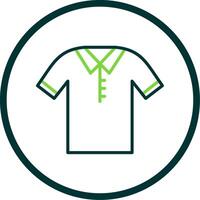 Polo Shirt Line Circle Icon Design vector