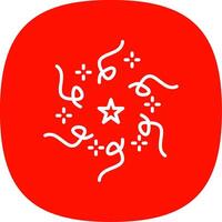 Firework Line Curve Icon Design vector