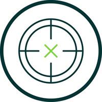 Scope Line Circle Icon Design vector