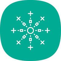 Firework Line Curve Icon Design vector