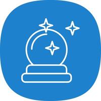 Crystal Ball Line Curve Icon Design vector