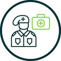 Medic Line Circle Icon Design vector