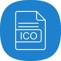 ico archivo formato línea curva icono diseño vector