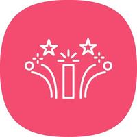 Firework Line Curve Icon Design vector