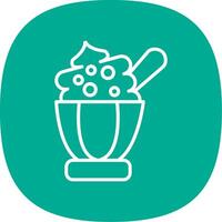 Sorbet Line Curve Icon Design vector