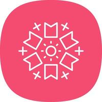 Firework Line Curve Icon Design vector