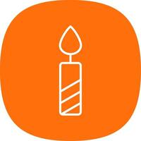 Candle Line Curve Icon Design vector