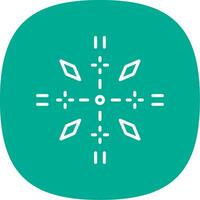 Firework Line Curve Icon Design vector