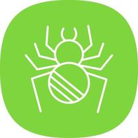 Spider Line Curve Icon Design vector