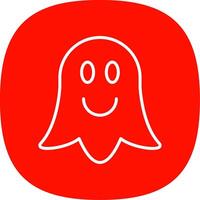 Ghost Line Curve Icon Design vector
