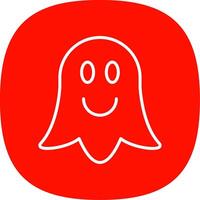 Ghost Line Curve Icon Design vector