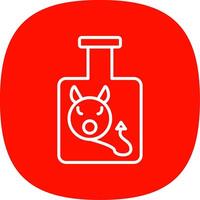 devil bottle Line Curve Icon Design vector