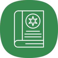 Magic Book Line Curve Icon Design vector