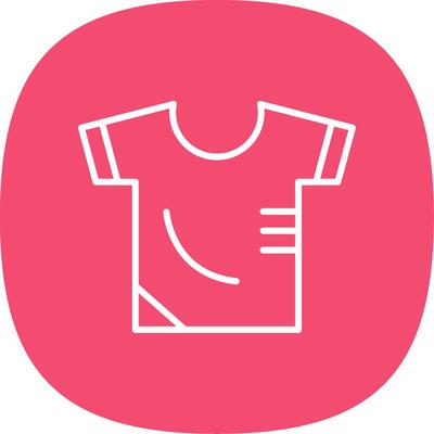 Shirt Line Curve Icon Design