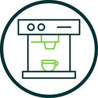 Coffee Machine Line Circle Icon Design vector