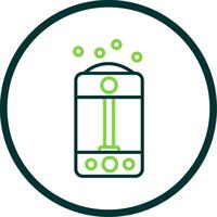 Humidifier Line Circle Icon Design vector